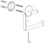 Wiesbaden Alonzo toiletrolhouder zonder klep RVS geborsteld - Thumbnail 4