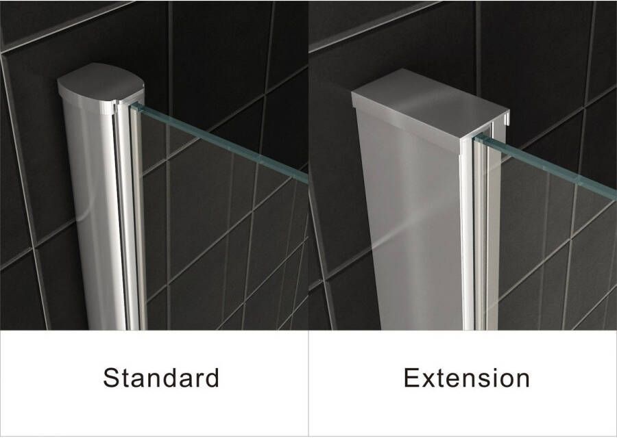 Wiesbaden aluminium verbredingsprofiel 3x200 cm chroom