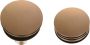 Wiesbaden Badafvoer Caral | Knop Plug | Excl.Waste voor badplug overloop combinatie | Geborsteld brons koper - Thumbnail 2