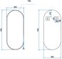 Wiesbaden Badkamerspiegel Renk | 30x70 cm | Ovaal | Geborsteld messing - Thumbnail 4
