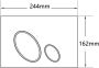 Wiesbaden Bedienpaneel X10 | Dualflush | Voor inbouwreservoir | 2 knops | RVS | Mat zwart - Thumbnail 2