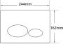 Wiesbaden Bedienpaneel X32 | Dualflush | Voor inbouwreservoir | 2 knops | RVS | Geborsteld brons koper - Thumbnail 2