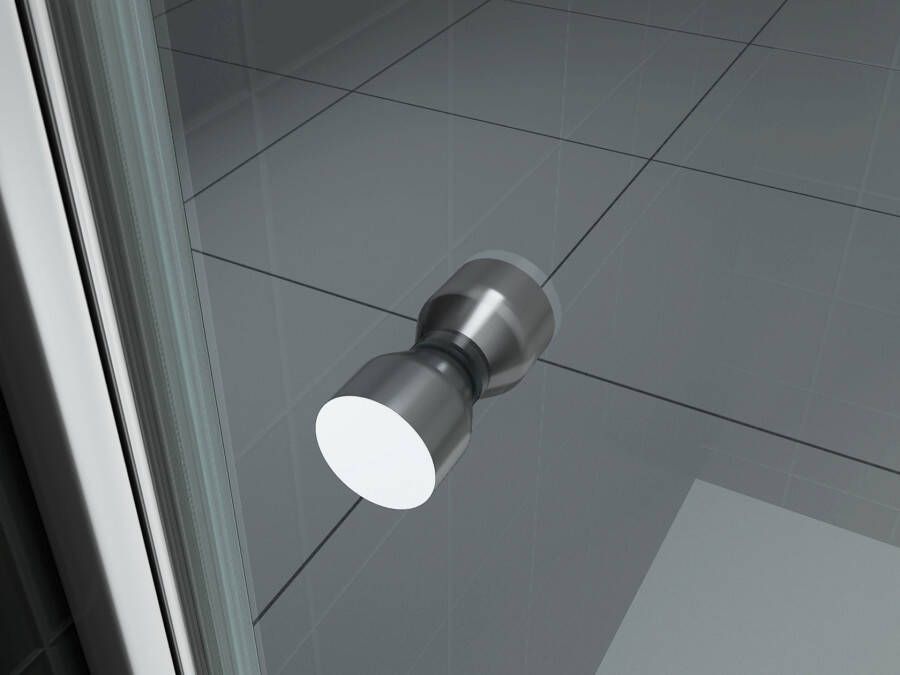 Wiesbaden Nisdeur Between | 60x200 cm | Nano-coating | Helder glas | Chroom beslag