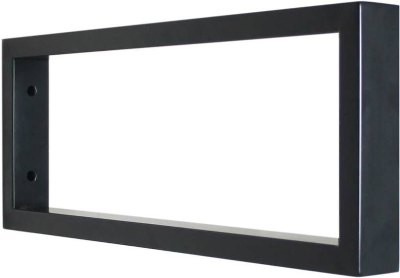 Wiesbaden Bracket ophangbeugel plankdrager vierkant 40x14 cm zwart mat