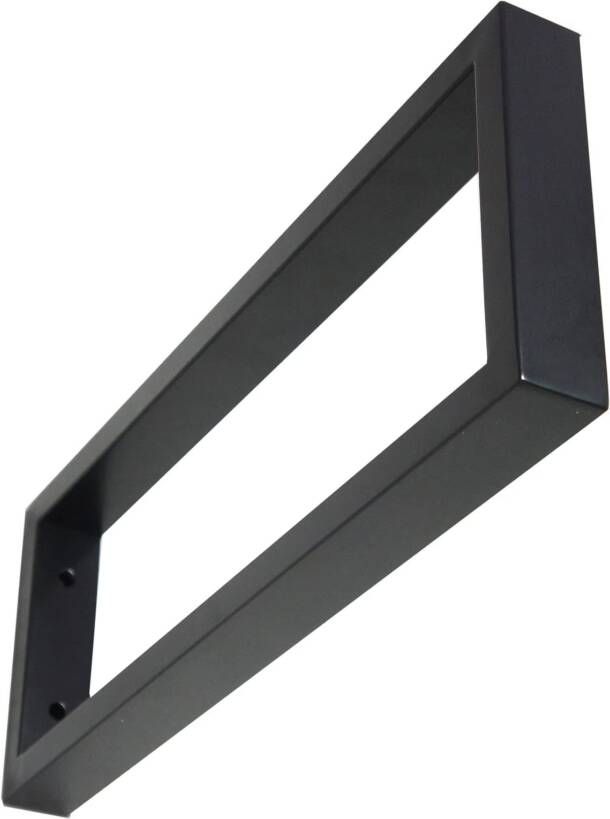 Wiesbaden Bracket ophangbeugel plankdrager vierkant 40x14 cm zwart mat