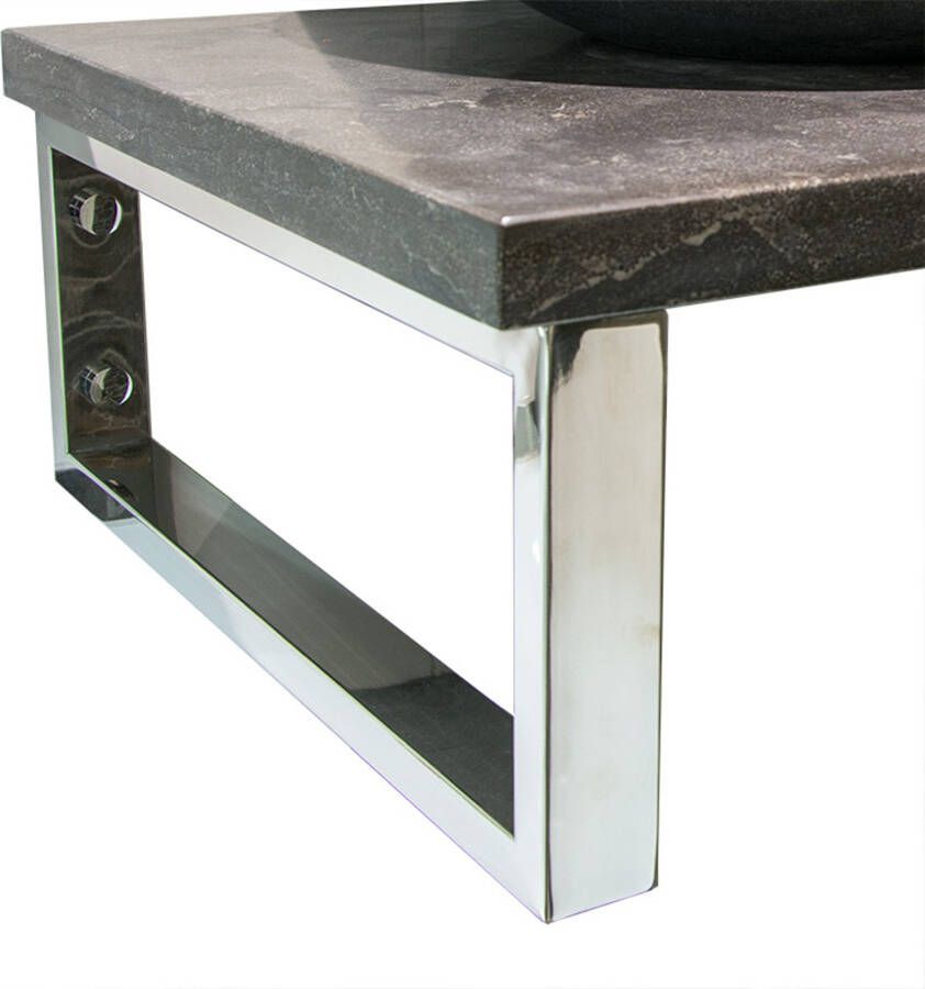 Wiesbaden Bracket ophangbeugel plankdrager vierkant 46x22 cm chroom