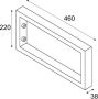 Wiesbaden Bracket ophangbeugel plankdrager vierkant 46x22 cm chroom - Thumbnail 4