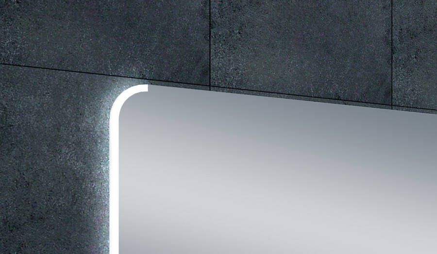 Wiesbaden Badkamerspiegel Bracket | 80x60 cm | Rechthoekig | Directe en indirecte LED verlichting | Touch button | Met verwarming