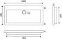 Wiesbaden B-stone hardstenen dubbele meubelwastafel met 2 kraangaten 120x46x5 cm zwart - Thumbnail 3