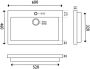 Wiesbaden B-stone hardstenen dubbele meubelwastafel met 2 kraangaten 120x46x5 cm zwart - Thumbnail 3