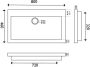 Wiesbaden B-stone hardstenen dubbele meubelwastafel met 2 kraangaten 120x46x5 cm zwart - Thumbnail 2