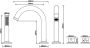 Wiesbaden Badkraan Caral 15cm Hartafstand Thermostatisch Inbouw Rond Geborsteld Staal 2 Greeps 4 Gats met Handdouche - Thumbnail 4