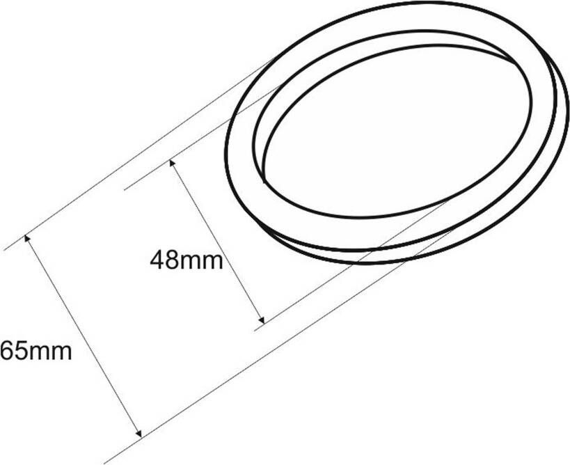 Wiesbaden Caral Chroom schuifrozet inbouw mengkraan 65 mm messing chroom