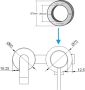 Wiesbaden Rozet Los Extra Groot 7.5cm t.b.v. Kraangedeelte 29.4151 Glans Chroom - Thumbnail 4