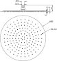 Wiesbaden UFO Luxe hoofddouche rond 300 mm Ultra plat chroom - Thumbnail 4