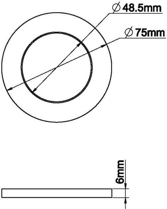 Wiesbaden Caral rozet kraangedeelte eenhendel wastafelkraan 75mm geborsteld messing - Foto 2