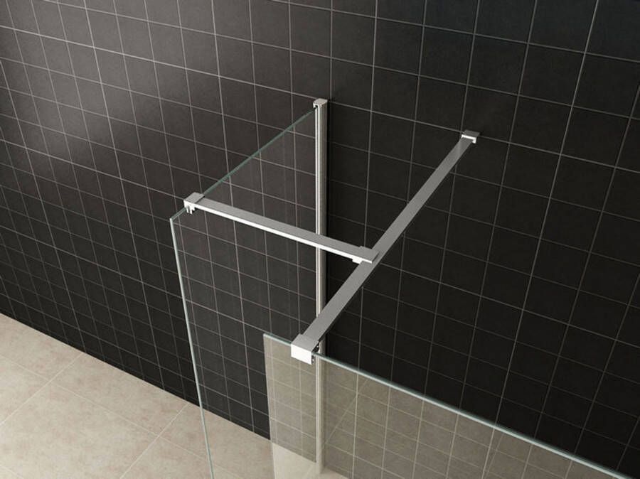 Wiesbaden Comfort inloop douchecabine 130x90x200 cm chroom