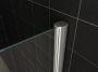 Wiesbaden Partly inloopdouche 160 cm 8 mm nano coating met gesatineerde band muurprofiel en stabilisatiestang chroom - Thumbnail 5