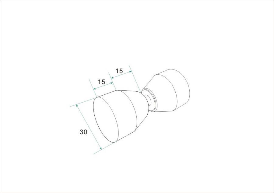 Wiesbaden deurknop set voor douchewand chroom type 1