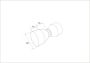 Wiesbaden losse knoppenset type 1 tbv douchedeur 3 x 3 cm chroom - Thumbnail 2