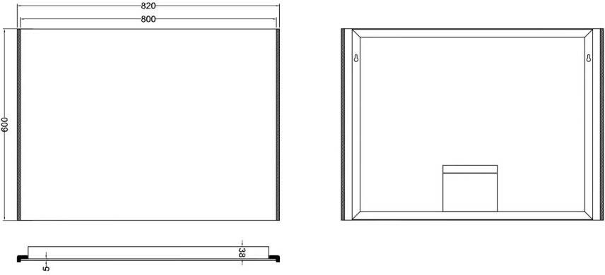 Wiesbaden Badkamerspiegel Duo | 80x60 cm | Rechthoekig | Directe en indirecte LED verlichting | Touch button | Met verwarming