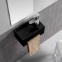 Wiesbaden Fontein Solid | 36x20x16 cm | Solid Surface | Rechts montage | 1 kraangat | Rechthoek | Zwart mat - Thumbnail 3