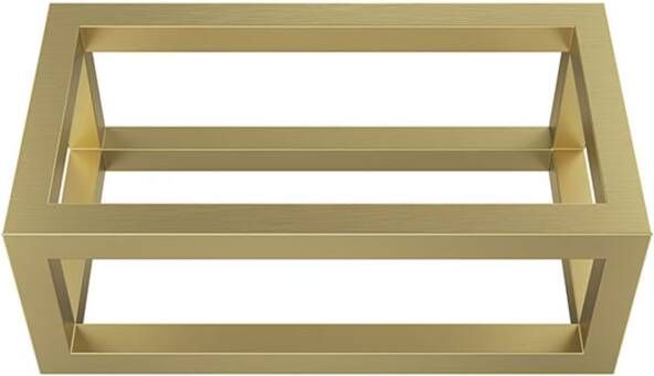 Wiesbaden Frame voor fontein Nick | Wandmontage | 39.5x15x21.5 cm | Vierkant | Geborsteld messing