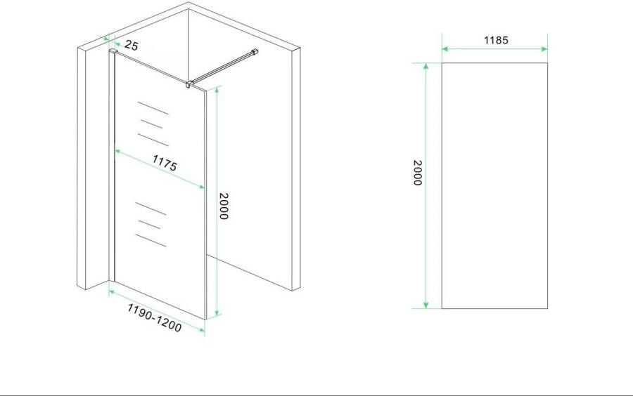Wiesbaden Glasplaat Slim | 90x200 cm | Nano | Spiegelrook- naar helderglas
