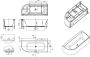 Wiesbaden Half-vrijstaand bad Zenn | 170x75 cm | Incl.Badafvoer | Acryl | Rechts | Glans wit - Thumbnail 4