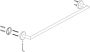 Wiesbaden Handdoek rek Alonzo | Wandmontage | 66.5 cm | Enkel | Messing geborsteld - Thumbnail 4