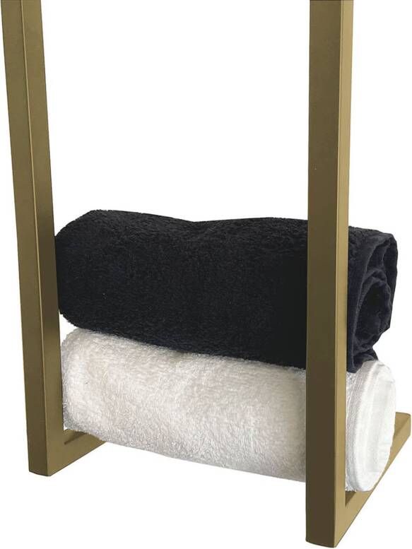 Wiesbaden Handdoek rek Loft | Wandmontage | 95 cm | Geborsteld messing