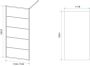 Wiesbaden Inloopdouche Horizon 100x200cm Antikalk Helder glas Mat Zwart Raster 8 mm Veiligheidsglas NANO Coating 2429600 - Thumbnail 3