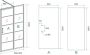 Wiesbaden Douchedeur Nisdeur Horizon Links Rechts met Vaste Wand 140cm Antikalk Helderglas Mat Zwart Profiel en 8mm Veiligheidsglas - Thumbnail 5