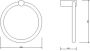 Wiesbaden Handdoek ring Ida | Wandmontage | 15.6 cm | Chroom - Thumbnail 2