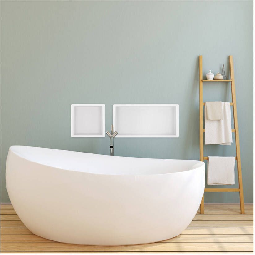 Wiesbaden Wandnis Demis | Inbouw | 30x30x7 cm | 1 vak | Wit mat