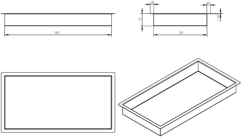 Wiesbaden Wandnis Demis | Inbouw | 30x60x7 cm | 1 vak | Wit mat