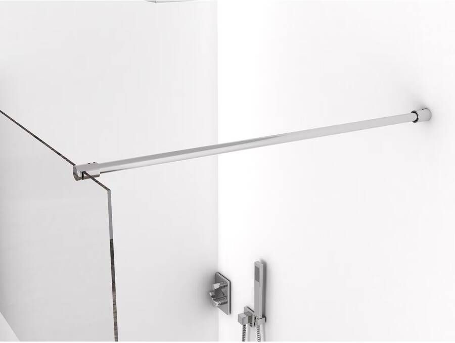 Wiesbaden Inloopdouche Eco | 100x220x0.8 cm | Helder glas | Chroom beslag