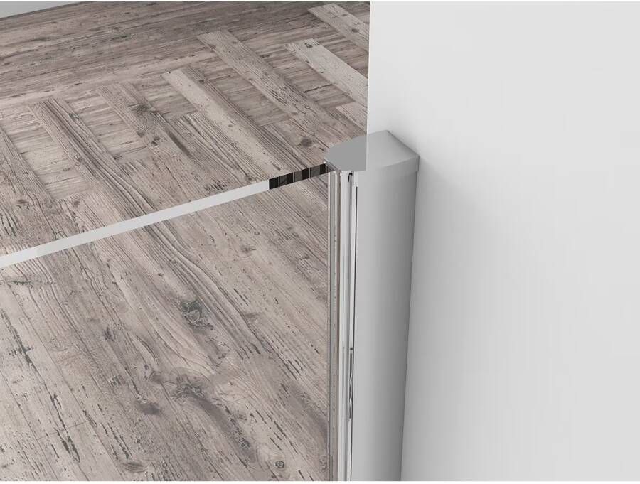 Wiesbaden Inloopdouche Eco | 90x220x0.8 cm | Helder glas | Chroom beslag