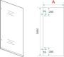 Wiesbaden Inloopdouche Less | 80x200x0.8 cm | Spiegelrook- naar helderglas | Geborsteld messing beslag - Thumbnail 4