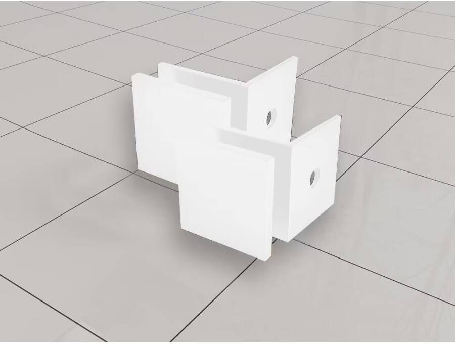 Wiesbaden Inloopdouche Less | 80x200x0.8 cm | Spiegelrook- naar helderglas | Mat wit beslag