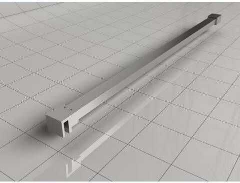 Wiesbaden Inloopdouche Less | 80x200x0.8 cm | Vintage bronsglas | Chroom beslag