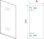 Wiesbaden Inloopdouche Less | 90x200x0.8 cm | Spiegelrook- naar helderglas | Mat wit beslag - Thumbnail 4