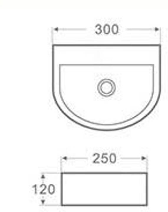 Wiesbaden Fontein Lara | 30x25x12 cm | Keramiek | Wandmontage | Half rond | Wit glans