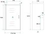 Wiesbaden Nisdeur Eco | 80x195x0.6 cm | Helder glas | Chroom beslag - Thumbnail 3