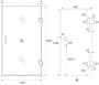 Wiesbaden Nisdeur Less | 70x200x0.8 cm | Rechts | spiegelrook- naar helder glas | Gunmetal beslag - Thumbnail 4