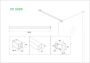 Wiesbaden Nisdeur Less | 70x200x0.8 cm | Rookglas | Chroom beslag - Thumbnail 3