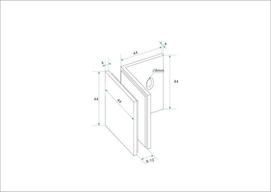 Wiesbaden Nisdeur Less | 70x200x0.8 cm | Rookglas | Chroom beslag