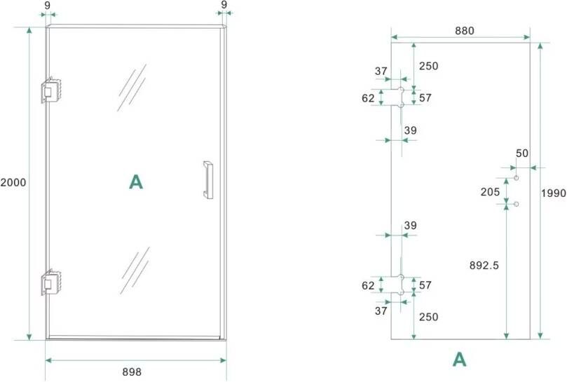 Wiesbaden Nisdeur Less | 90x200 cm | Nano-coating | Excl.Schanierset | Helder glas