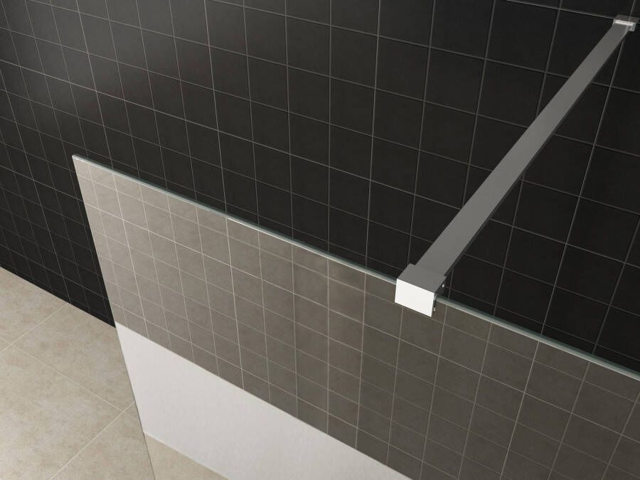 Wiesbaden Partly inloopdouche gedeeltelijk matglas 70x200 cm