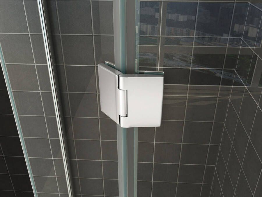 Wiesbaden Douchecabine Pentagon | 100x100x200 cm | 1 Draaideur | Chroom